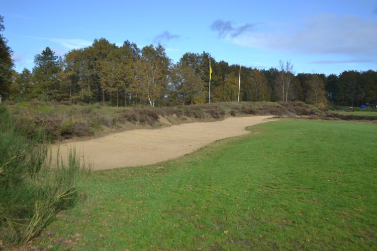 De bunker bij hole 18 is een echte blikvanger.