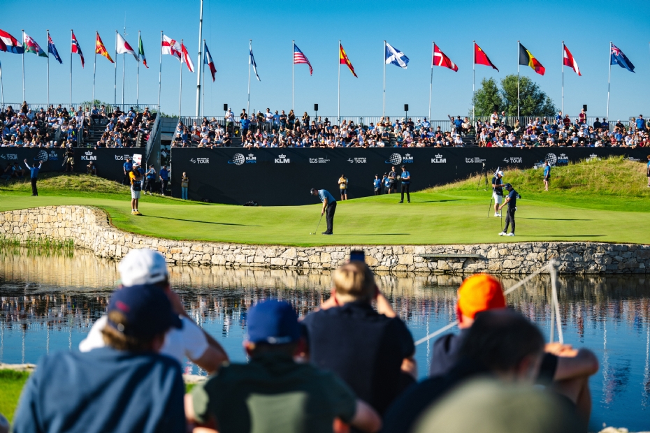 De 18de hole van het KLM Open (fotograaf Getty Images/DP World Tour)